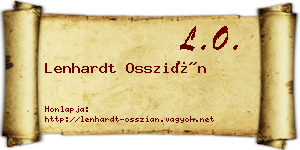 Lenhardt Osszián névjegykártya